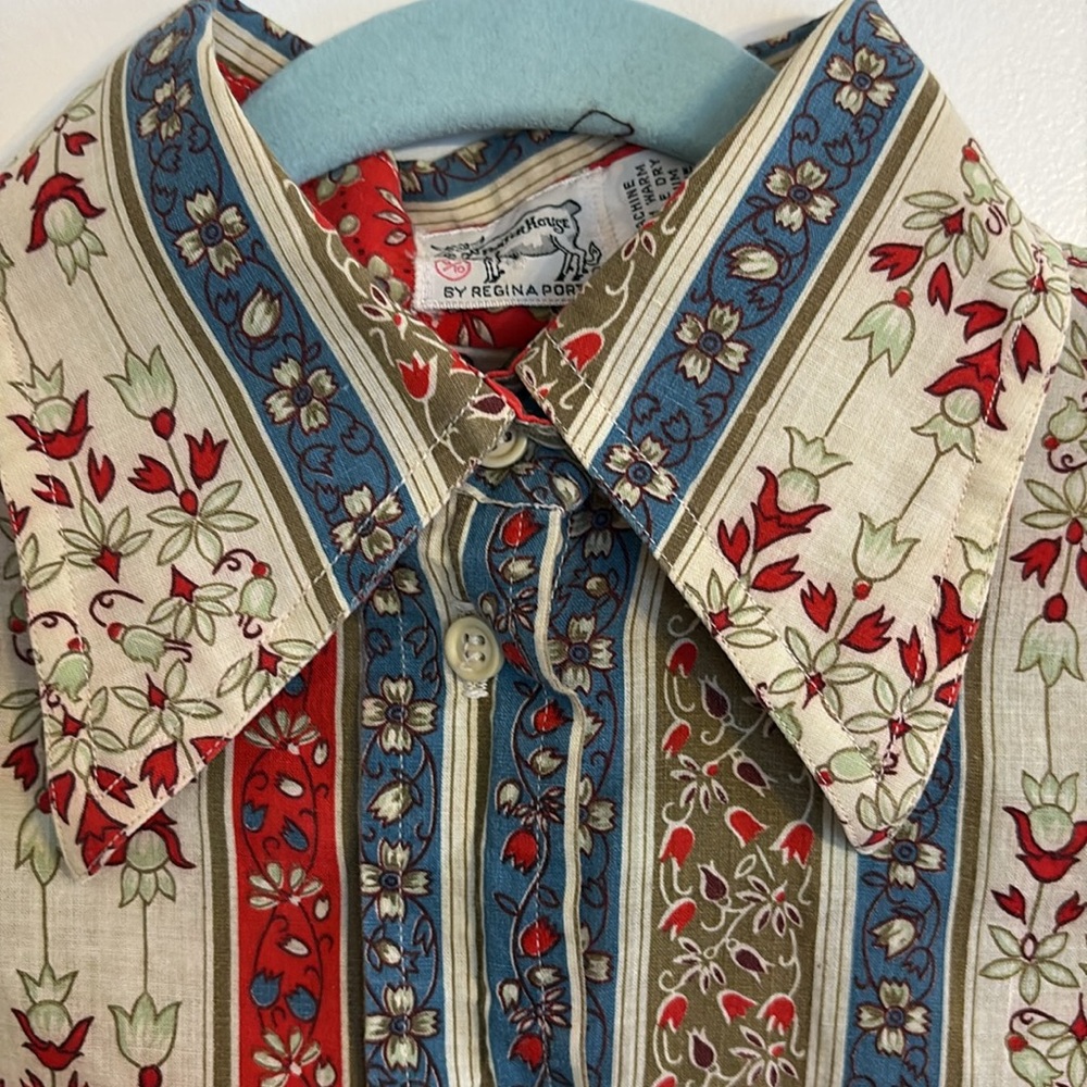 Vintage Women’s Porterhouse by Regina Porter Striped Floral Shirt. Size S - Picture 2 of 7